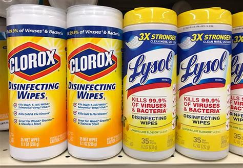 lysol vs clorox disinfecting wipes